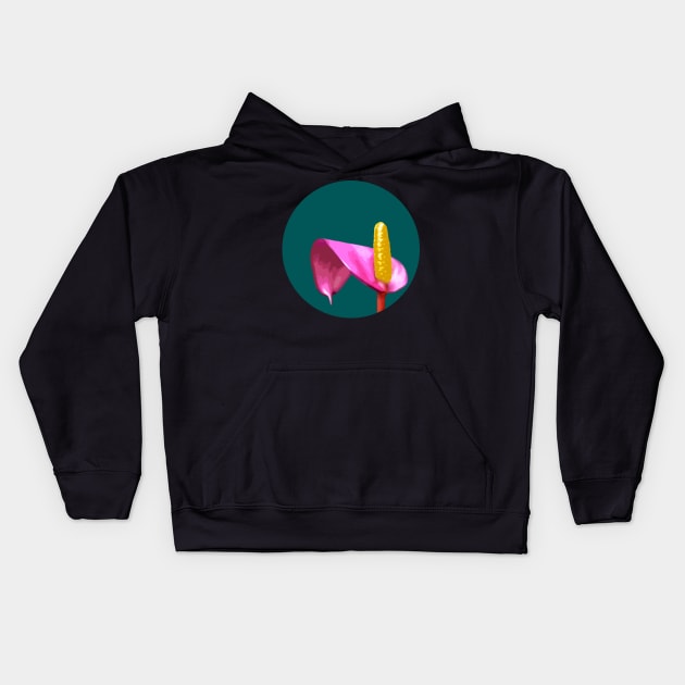 Anthurium Kids Hoodie by tuditees